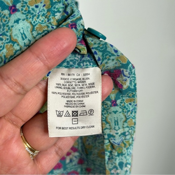 Maeve Green and Blue Patterned Tank Top - Picture 4 of 6